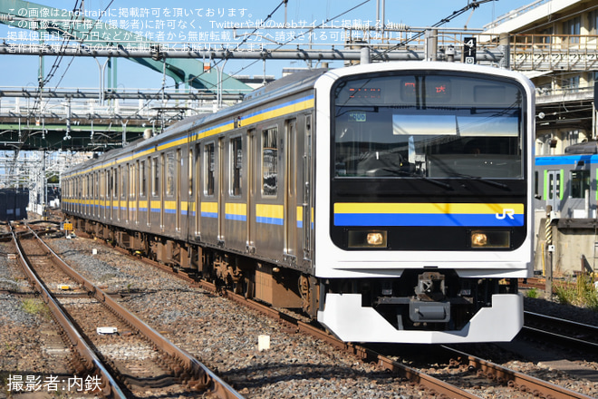 【JR東】209系マリC606編成大宮総合車両センター出場回送を大宮駅で撮影した写真