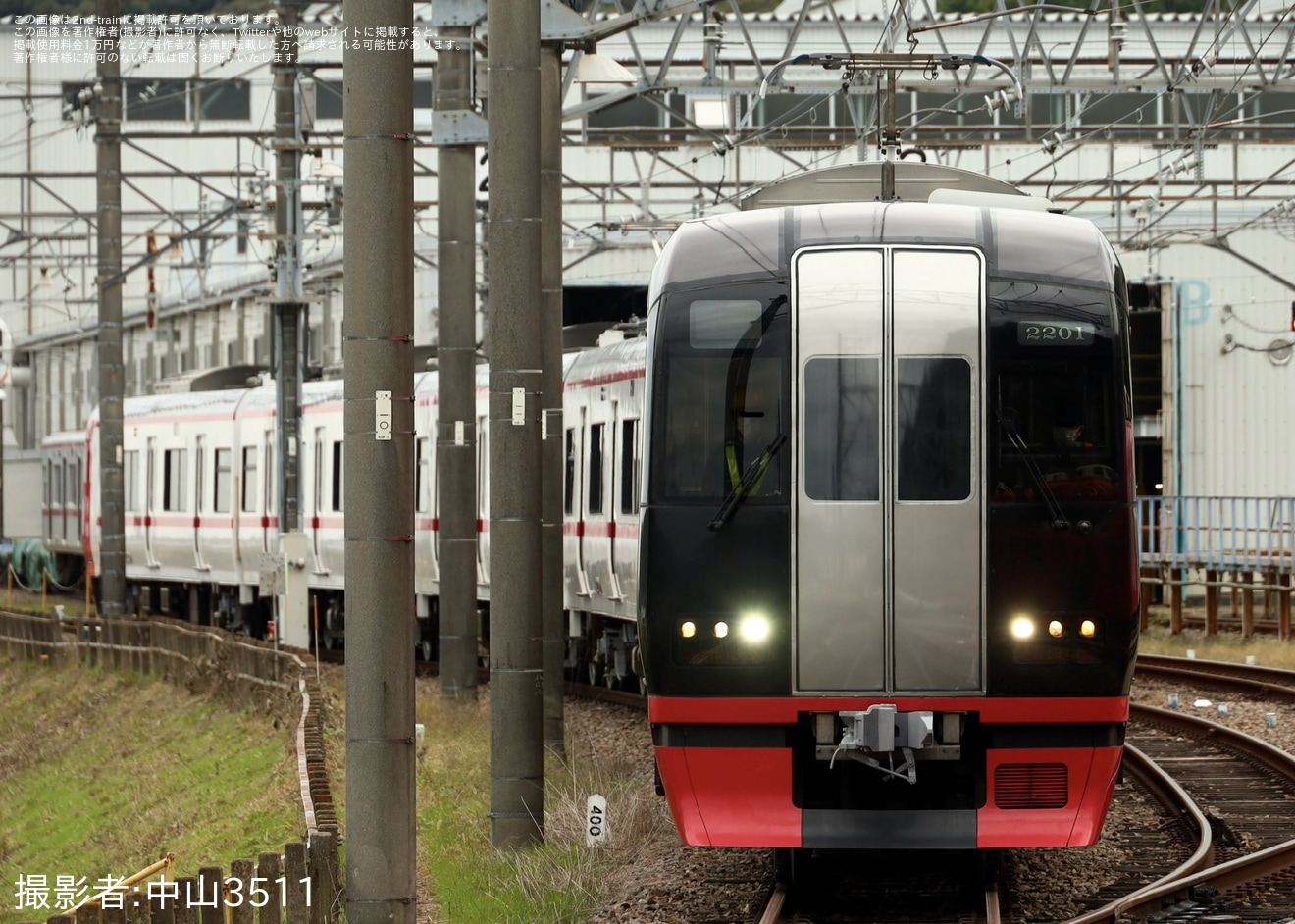 【名鉄】2200系2201F舞木検査場出場試運転 (202511)の拡大写真