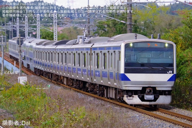 を片岡～蒲須坂間で撮影した写真