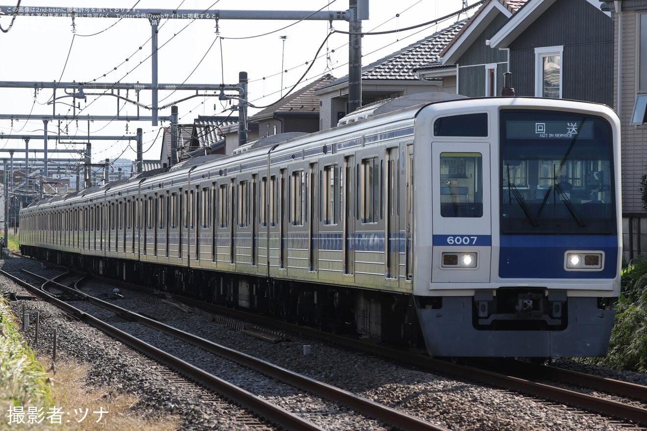 【西武】6000系6107F武蔵丘車両検修場入場の拡大写真