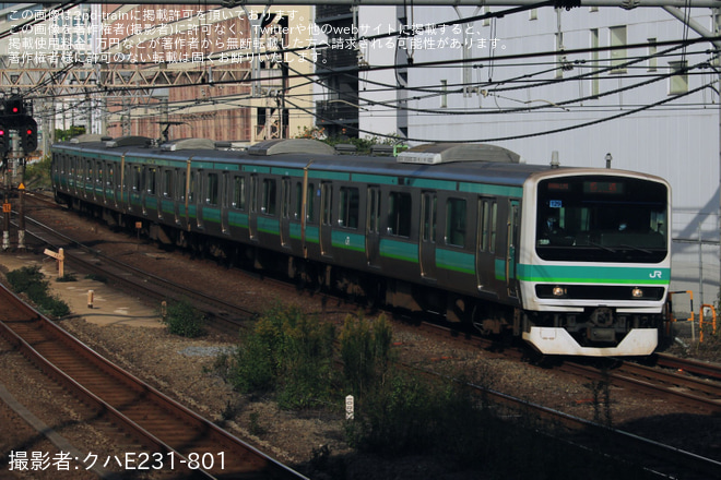 【JR東】E231系マト129編成東京総合車両センター入場回送を池袋～目白間で撮影した写真