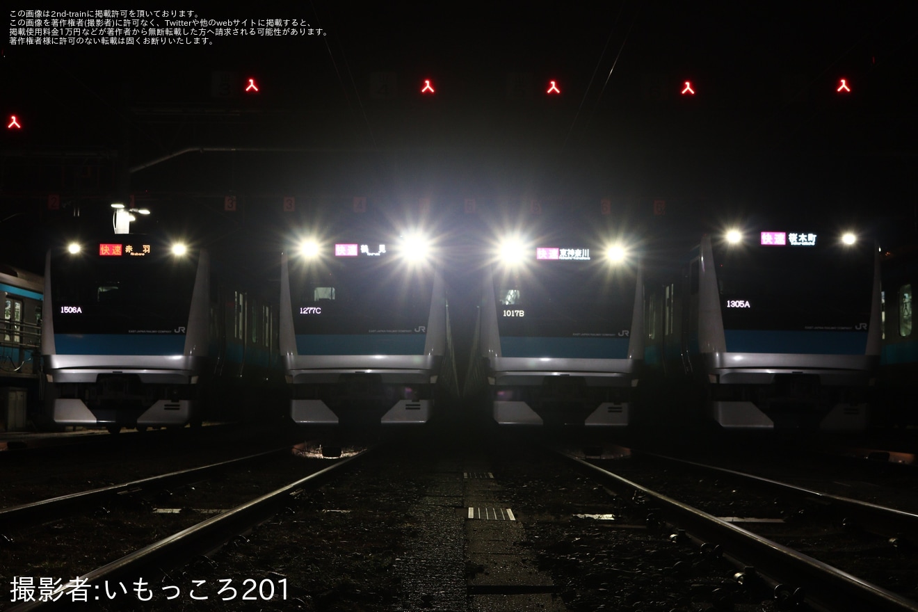 【JR東】「ムーンライトかまた～京浜東北線E233系1000番代夜間撮影会 in 品川統括センター大田乗務構内」開催の拡大写真