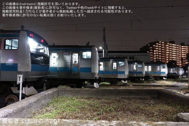 【JR東】「ムーンライトかまた～京浜東北線E233系1000番代夜間撮影会 in 品川統括センター大田乗務構内」開催を品川統括センター大田乗務構内で撮影した写真