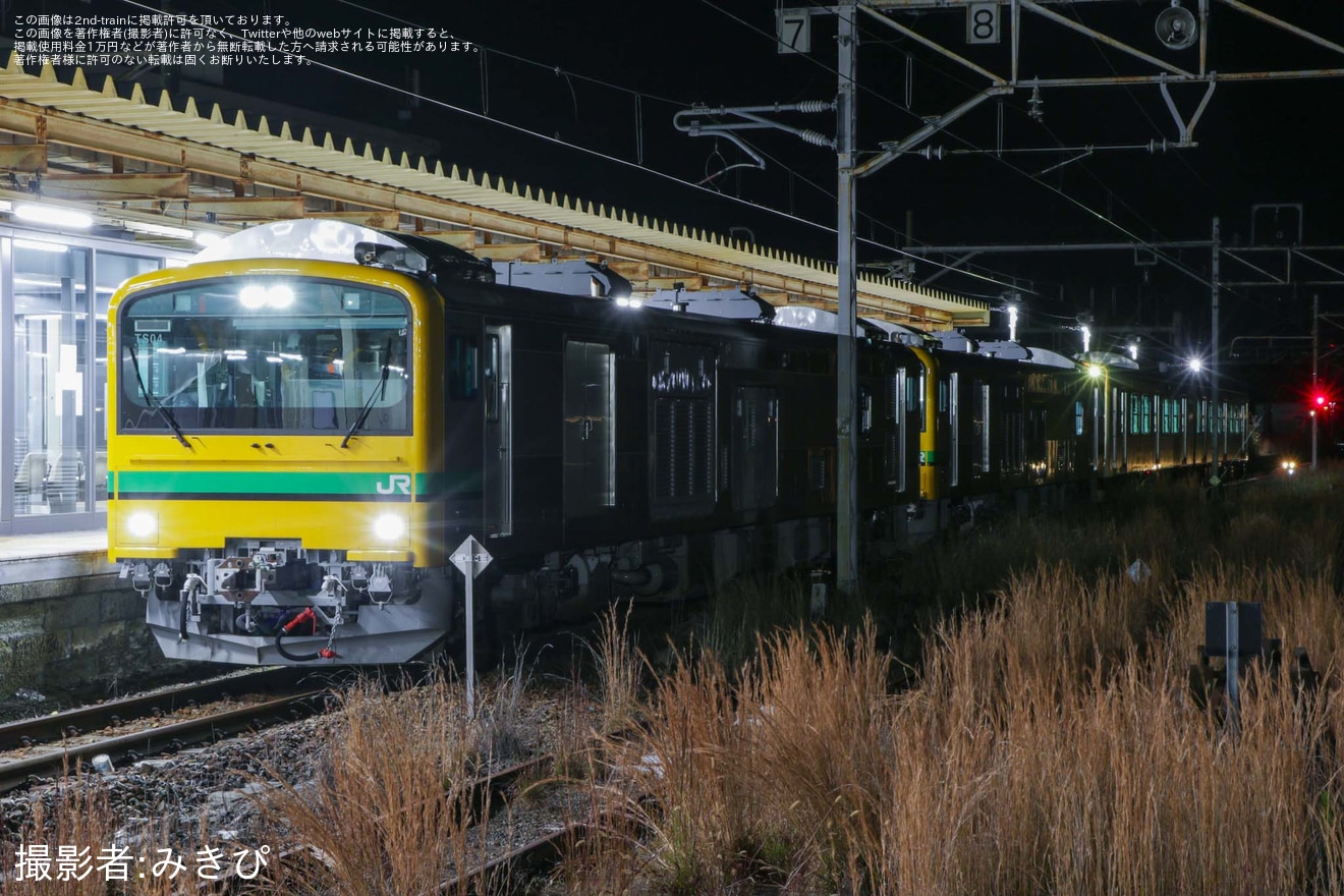 【JR東】訓練にてEV-E301系V4編成をGV-E197系TS04編成2両が救援の拡大写真