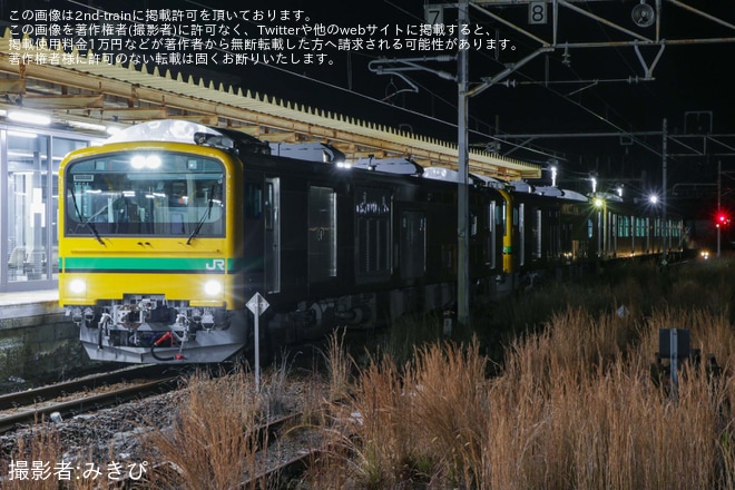 【JR東】訓練にてEV-E301系V4編成をGV-E197系TS04編成2両が救援を不明で撮影した写真