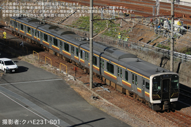【JR東】E131系ヤマTN8編成 大宮総合車両センターへ入場を大宮～大宮操間で撮影した写真
