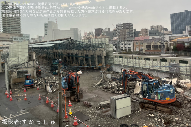 【小田急】大野総合車両所検修庫の解体作業が本格化を大野総合車両所で撮影した写真