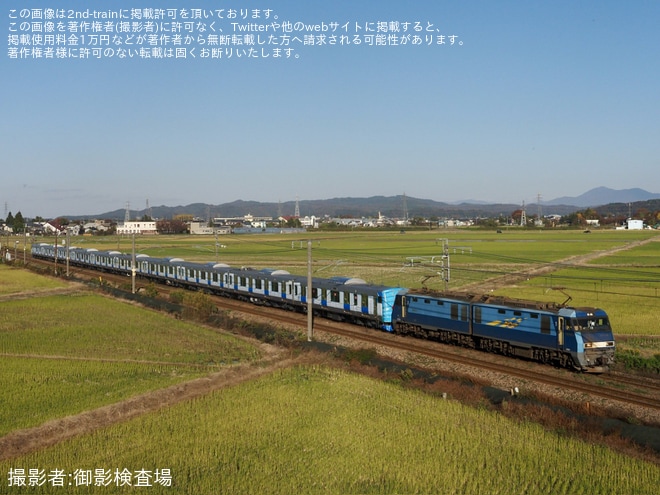 【東臨】71-000形Z13編成J-TREC新津事業所出場甲種輸送を押切〜北長岡間で撮影した写真