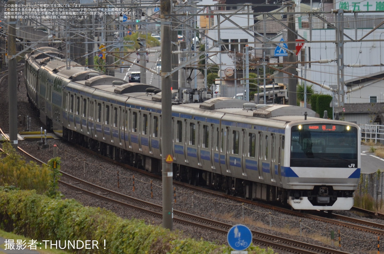【JR東】E531系K421編成が大宮総合車両センター東大宮センターから回送の拡大写真