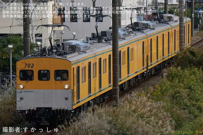 【相鉄】13000系13101F(13101×8) 横浜方3両かしわ台へ回送をかしわ台～厚木間で撮影した写真