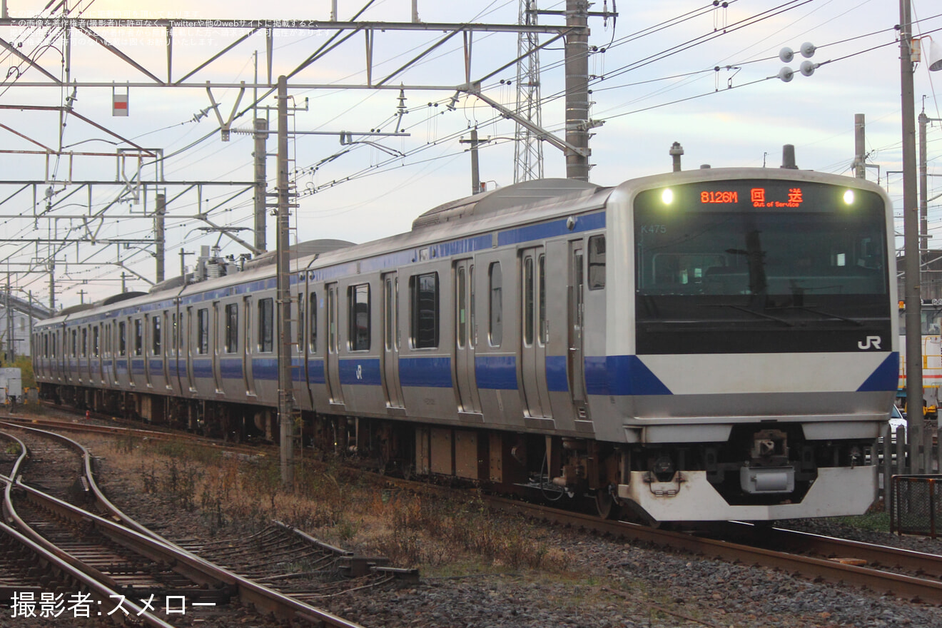 【JR東】E531系K475編成郡山総合車両センター出場の拡大写真