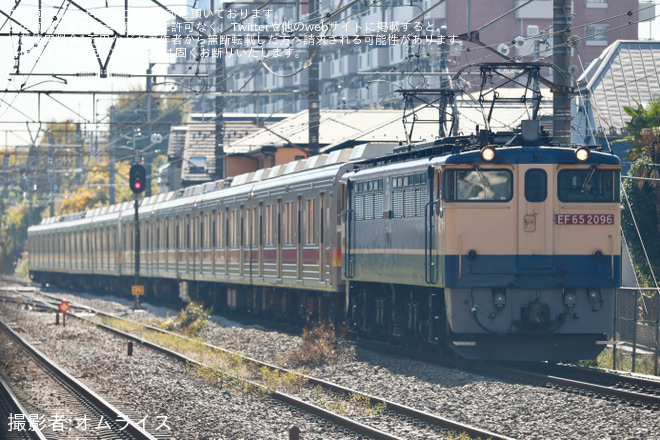 【西武】元東急9000系9012F+9005F出場甲種輸送を西国分寺駅で撮影した写真