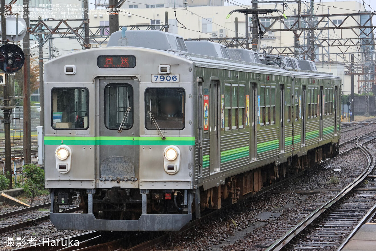 【養老】7700系 TQ06 塩浜検修車庫入場回送の拡大写真