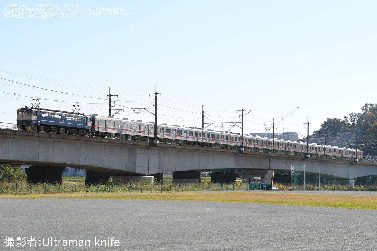 【西武】元東急9000系9012F+9005F出場甲種輸送の拡大写真