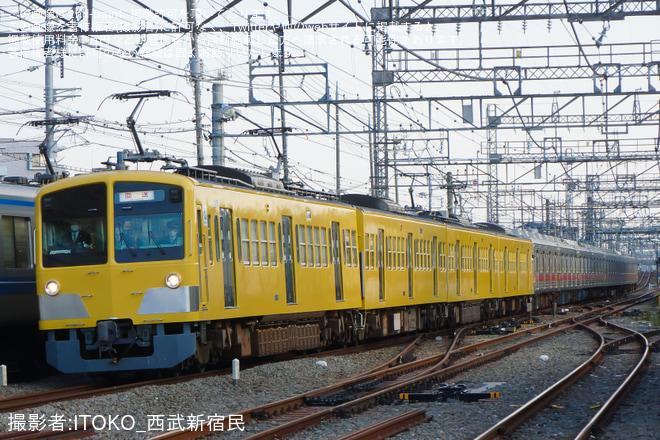 【西武】元東急9000系9012F+9005F 小手指車両基地まで回送を所沢～西所沢間で撮影した写真