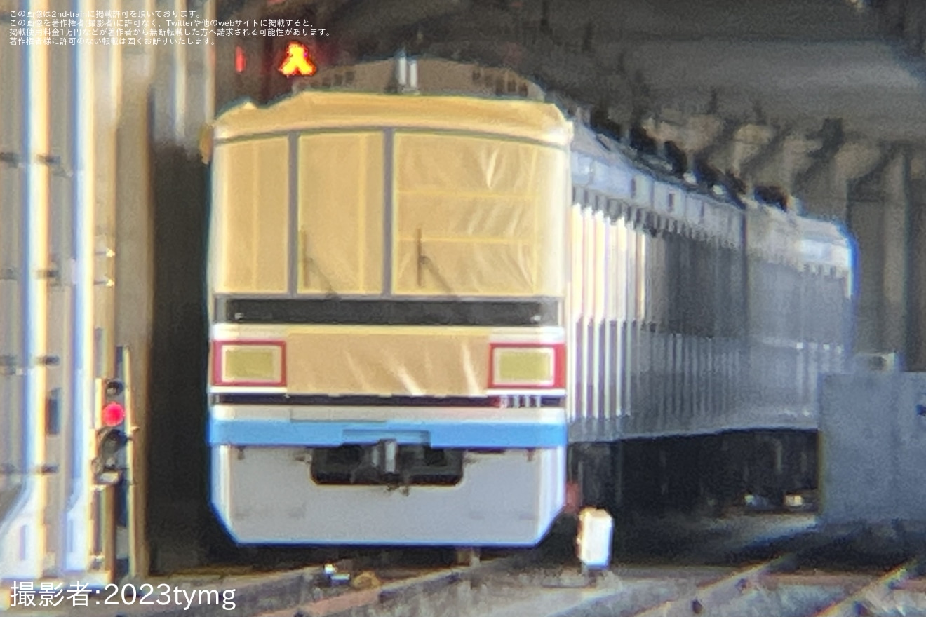 【東急】3000系3111Fが新塗装への外観変更作業が元住吉検車区にて実施の拡大写真