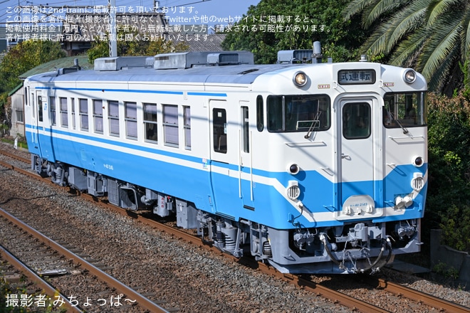 【JR四】キハ40形キハ40-2145が全検を終えて多度津工場出場を不明で撮影した写真