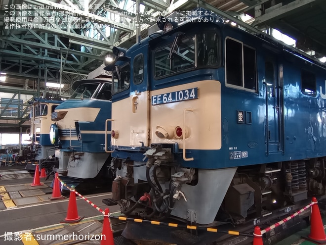 吹田機関区で撮影された【JR貨】EF66-27も展示「吹田機関区100周年記念親子見学会」開催