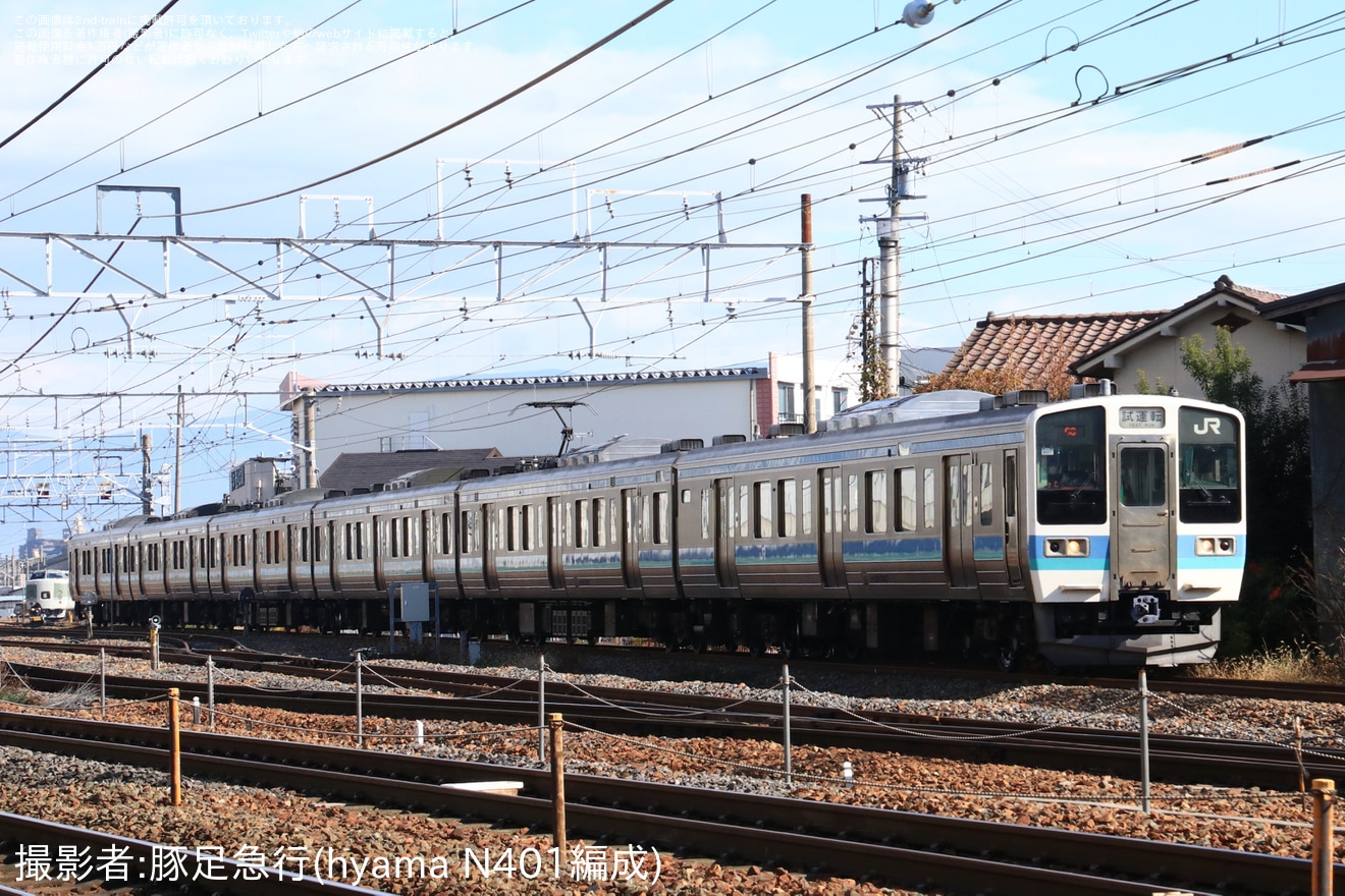 【JR東】211系N607編成長野総合車両センター構内試運転の拡大写真
