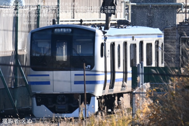 を長野総合車両センター付近で撮影した写真