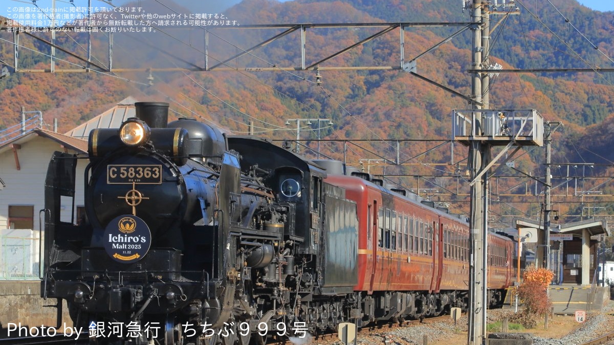 イチローズモルト & グレーン 秩父鉄道2025 PB 秩父 秩父鉄道 SLオリジナル記念ボトル2025 抽選販売（2025年11月23日