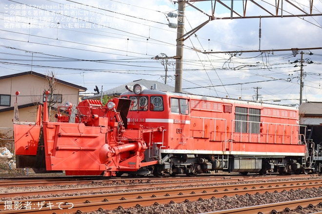 【JR東】DD14-310とホキ800形1877の構内入換作業が目撃を不明で撮影した写真