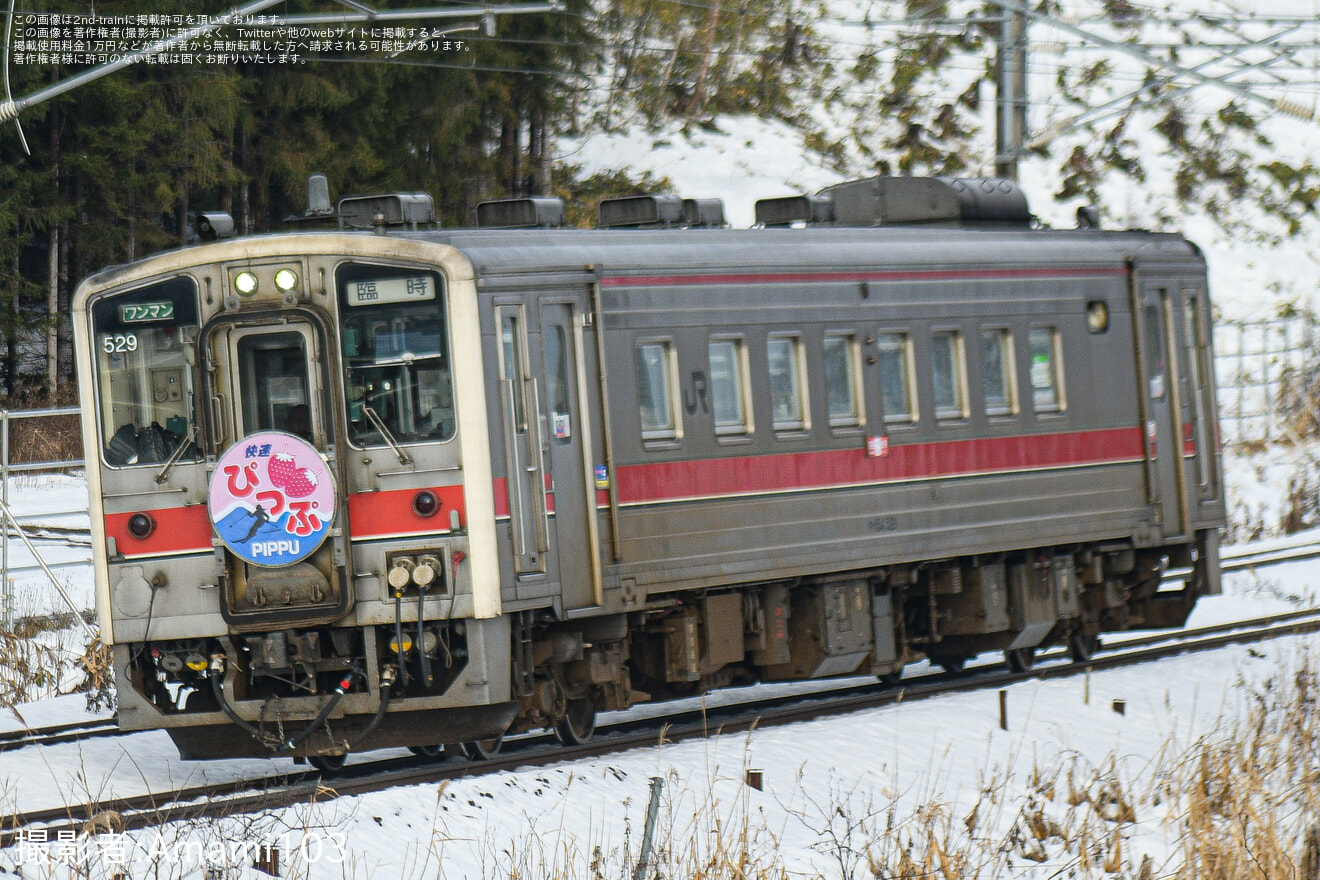 【JR北】団体臨時列車快速ぴっぷ、ありがとう留萌本線号運転の拡大写真