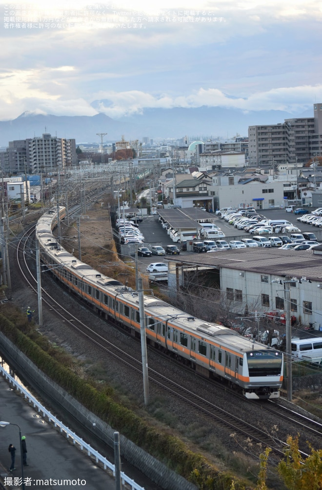 【JR東】E233系トタT12編成 長野総合車両センターへ回送を不明で撮影した写真