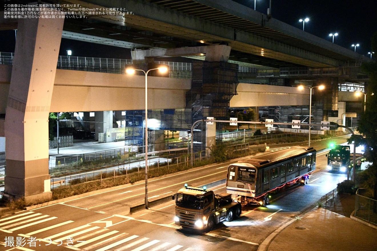 【大阪メトロ】23系23620F更新工事を終え陸送の拡大写真