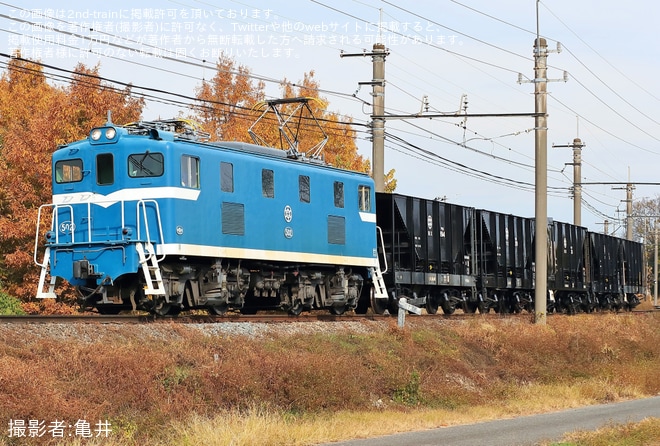 【秩鉄】ヲキ(フ)100形(5両・ヲキフ130など)が熊谷工場を出場し試運転を不明で撮影した写真