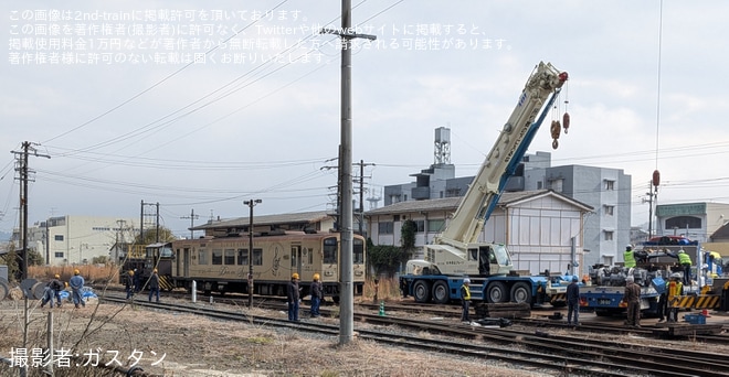 【くま川】神戸製鋼で使用されていたDL113がくま川鉄道の車両の入れ換えに使用（2枚目）