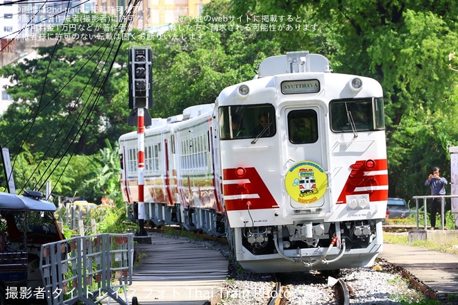 【SRT】キハ48が中間に組み込まれ初めて3両編成での試運転が実施を不明で撮影した写真