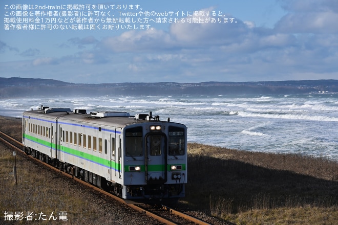 【JR北】キハ143形が釧網線で試運転を不明で撮影した写真