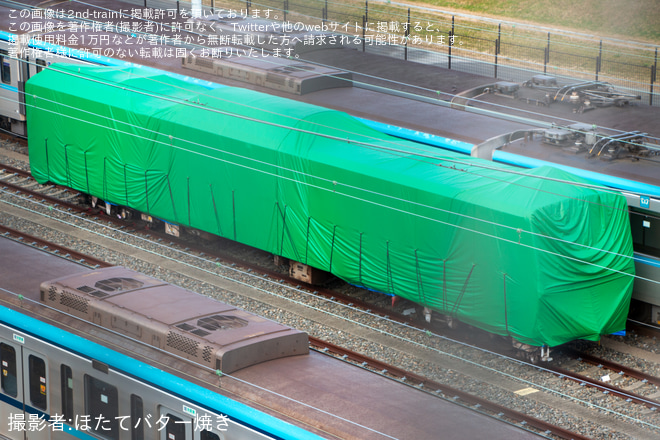 深川検車区行徳分室で撮影された【メトロ】6000系6102F 6102号車のみが深川検車区行徳分室へ