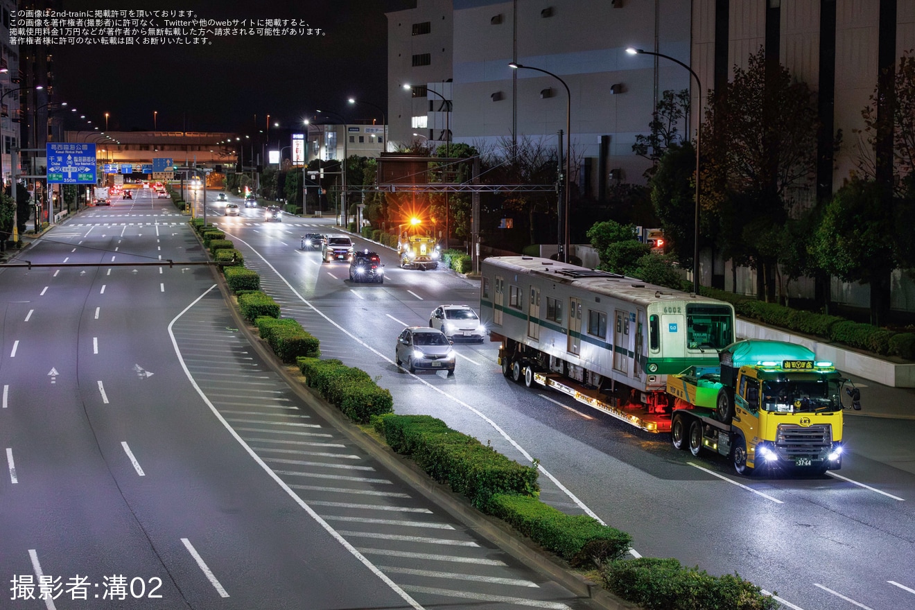 【メトロ】6000系6102F6002号車廃車陸送の拡大写真