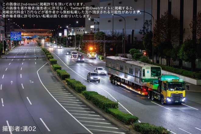 【メトロ】6000系6102F6002号車廃車陸送を不明で撮影した写真