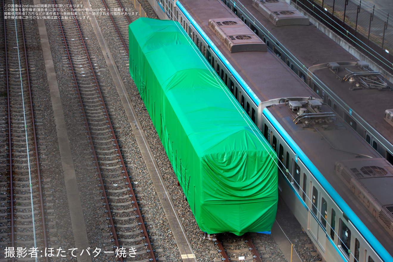 【メトロ】6000系6102F 6102号車のみが深川検車区行徳分室への拡大写真
