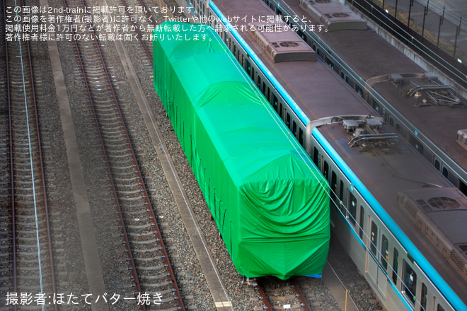 深川検車区行徳分室で撮影された【メトロ】6000系6102F 6102号車のみが深川検車区行徳分室へ