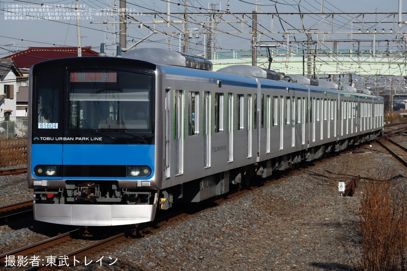 【東武】60000系61604F 津覇車輌入場の拡大写真