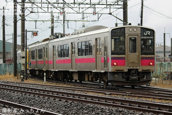 【JR東】GV-E197系による故障車両(701系を想定)救援牽引訓練を不明で撮影した写真