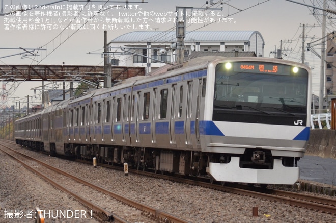 【JR東】E531系K403編成が大宮総合車両センター東大宮センターへ回送を不明で撮影した写真