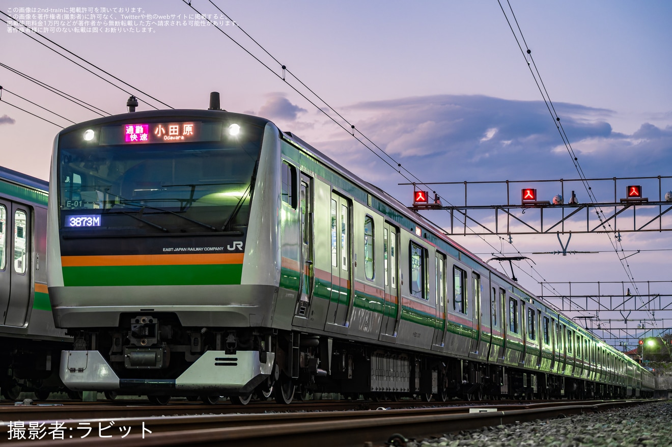 【JR東】「東海道線E231系・E233系夕方の撮影会」が開催の拡大写真