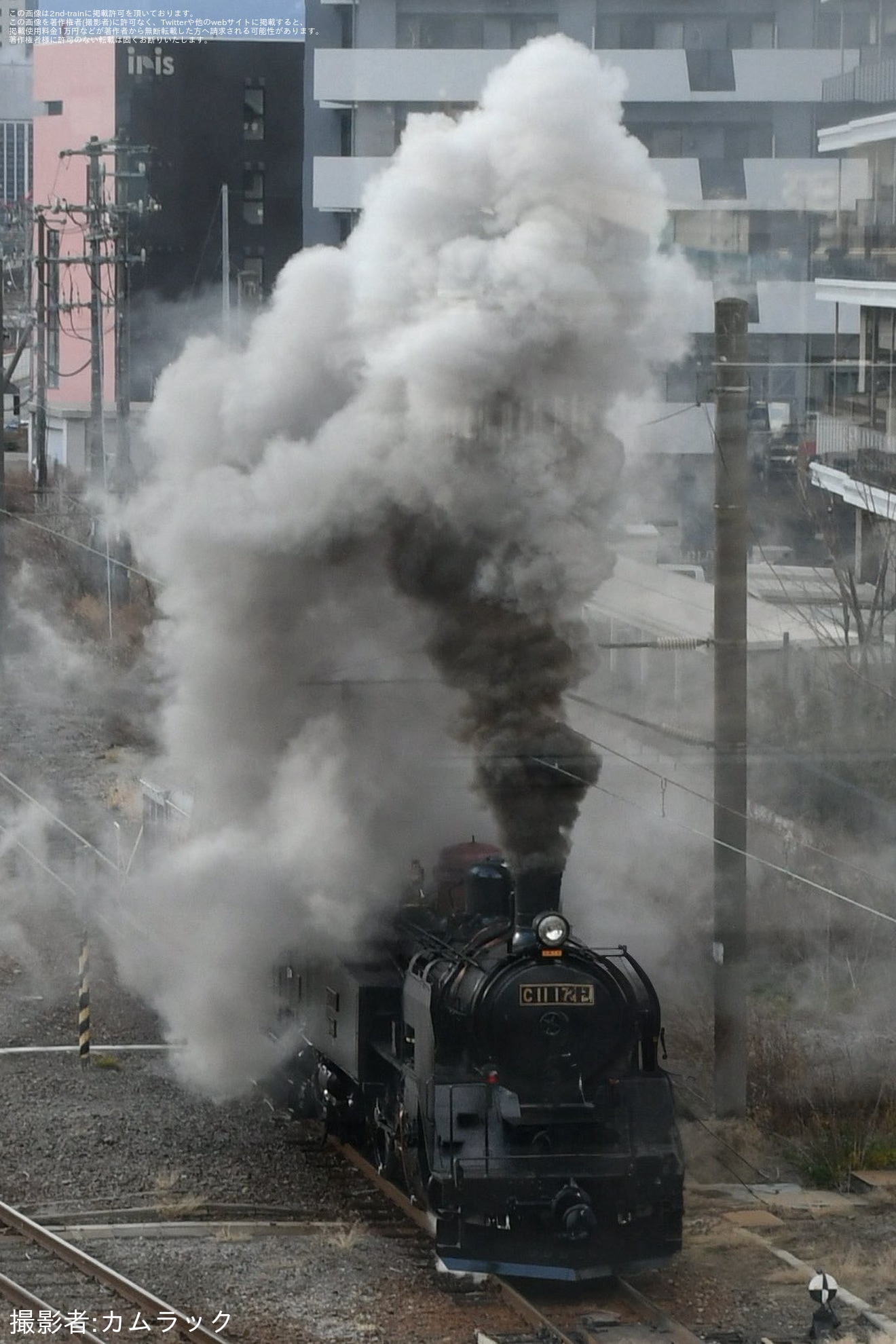 【JR北】C11-171苗穂工場で試運転の拡大写真