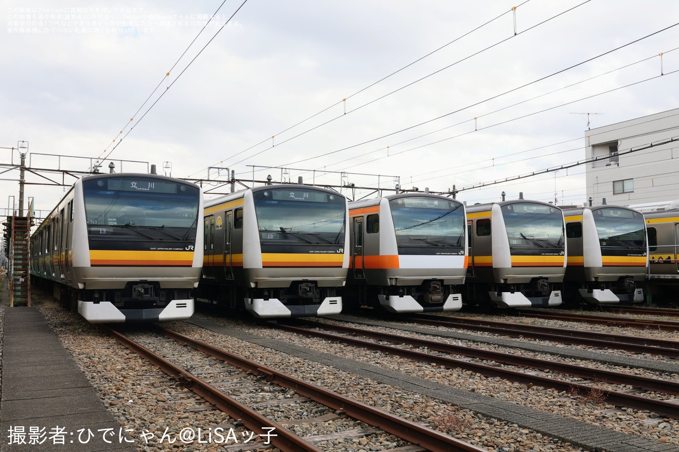 【JR東】「青670編成が復刻!?E233系8000番台・8500番台撮影会!in鎌倉車両センター中原支所」開催の拡大写真