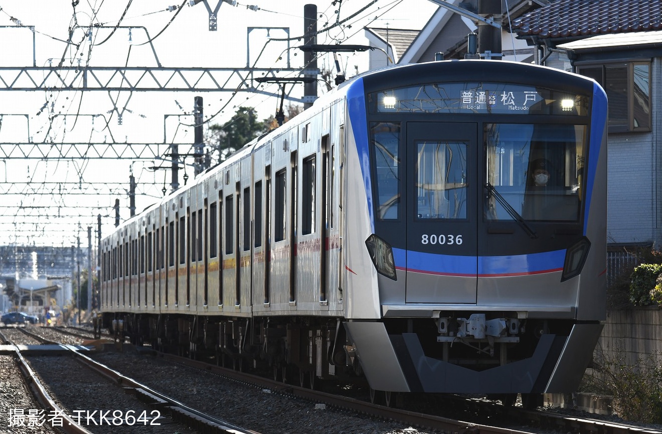 【京成】80000形80036編成が京成カラーになり運用復帰の拡大写真