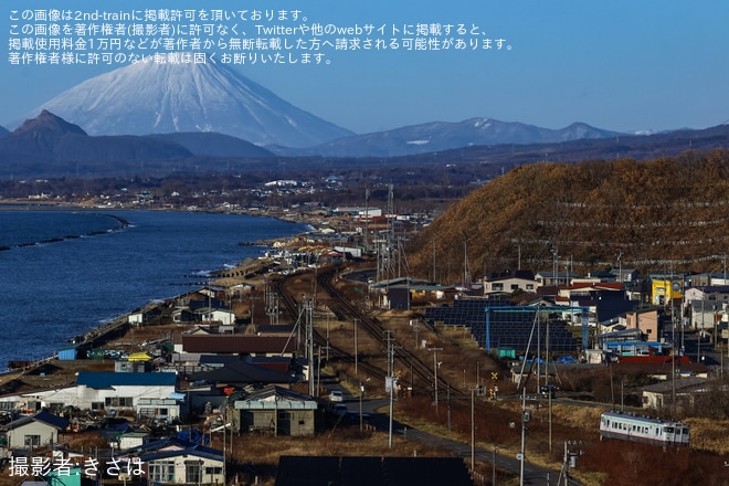 【JR北】キハ40-1747(宗谷線急行色)による団臨が伊達紋別まで運転を不明で撮影した写真