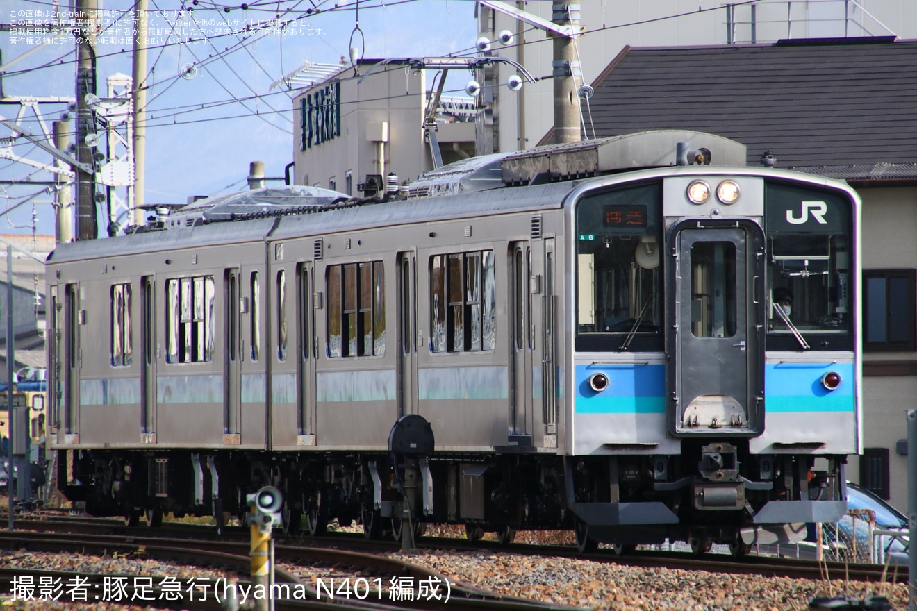 【JR東】E127系100番台A6編成長野総合車両センター出場回送の拡大写真