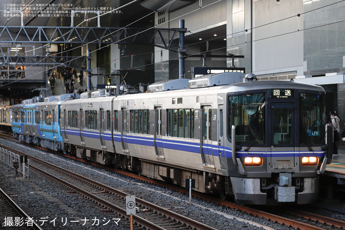 【IR】521系IR01編成吹田総合車両所本所出場回送の拡大写真