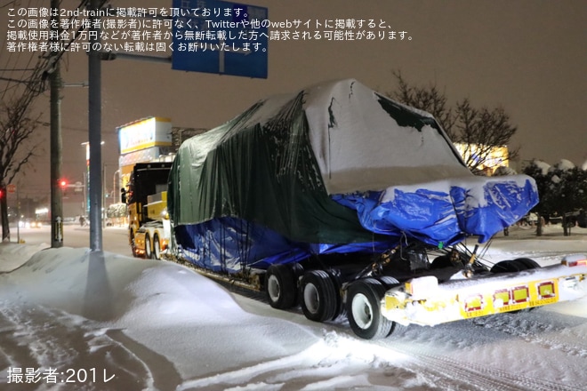 【JR北】C11-171が苗穂工場から釧路運輸車両所へ陸送(2025)を不明で撮影した写真