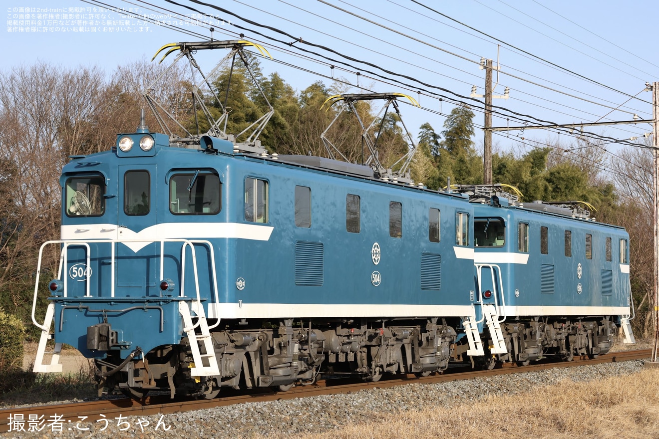 【秩鉄】撮影会のためデキ504+デキ506(無動)が回送の拡大写真